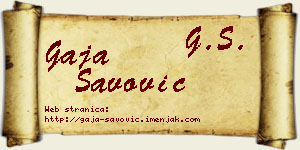 Gaja Savović vizit kartica